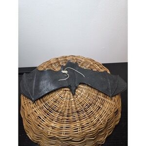 Vintage Halloween Rubber Vampire Bat Jiggler Decor Decoration Hanging 13" Toy